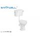 Washdown Two Piece Toilet Colorful Ceramic Sanitary Ware Wall Mounted Type