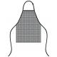 Solid Color Custom Grill Aprons , Full Length Apron With Houndstooth Pattern