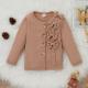 Polyester Autumn Spring Children'S Clothing Bow Cardigan Wool Knitted Coat