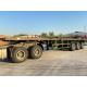 3axles Flatbed Truck Semi Trailer 60 Tons 20/40FT Container Shipping