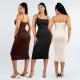 Sustainable Women Plus Size Shapewear Custom 2023 Seammless Body Shaper Bodycon Midi Shaping Dress