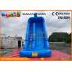 Blue Color Outdoor Inflatable Water Slides With Swimming Pool TUV ROHS EN71