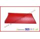 Handmade UV Coating Pillow Card Board Packaging Boxes , A4 B5 Red Document Card Board Box