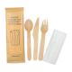 Individual Package Wooden Forks Spoon Knife And Napkin Disposable Wooden Cutlery Set