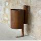 Antique Corten Steel Urban Trash Can Dia 390mm Round Metal Litter Bins