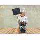 Wooden Mini Chalkboards Resin Chef Sculpture Poly Chef Figurine Tabletop Statue