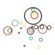 Multicolor Nontoxic Silicone Sealing Rings , Antiwear Large Diameter Rubber O Rings