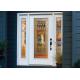 Unique Solid Wood Front Doors Villa Europe Style Single Glazed / Double Glazed Glass