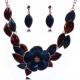European and American big fashion temperament wild flowers drip Necklace Earrings Set