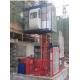 Painted Twin Cage Red Construction Material Hoists for Building SC200 / 200 SC100