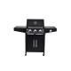 Flat Top Garden Gas BBQ Grill with Side Cooker 3 1 Steel Flame Safety Device 13000BTU*4