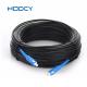 Outdoor 1 2 Core FTTH Drop Cable G657A1 1 Fiber With Connector