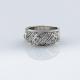 Fahion Women Sterling Silver Band Ring Pave Cubic Zirconia(SRJ657)