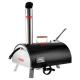 Semi Automatic Pizza Oven Rotating 12 Wood Fired Silver Matte / Black
