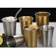 Golden 304 Stainless Steel Cup 8.2/9.3cm SGS/ISO9005 Certification