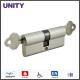 Emergency Function Door Lock Cylinder Stain Chrome Double Key Brass Material
