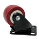 2 Inch Red Polyurethane Swivel Light Duty Caster Wheels with PP Core