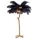 Copper Natural Black Feather Floor Lamp E14 Tall Bedroom Floor Lamps H1600mm