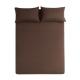 Double / Queen Size 4 Piece Bedding Set Solid Coffee Color For Bedrooms