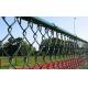 Aluminum Industrial Chain Link Wire Mesh Vinyl Coated With Diamond Hole