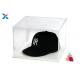 Baseball Hat Acrylic Display Case With White / Black Base A Class Acrylic Sheet