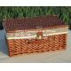 wicker storage basket with cover mat