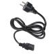 3Prong VDE Approved CEE 7/7 3pin Plug Black Power Cord with C13 Female