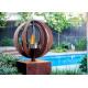 Garden Decorations Contemporary Corten Steel Sculpture Fire Pit for Outdoor