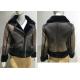 Fur Collar Fully Lined Ladies PU Jacket Faux Fur Coat Flat Pack With Plastic Bag