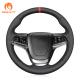 Mewant Car Accessory Interior Black Genuine Leather Hand Sewing Steering Wheel Cover for Holden Calais Commodore Ute 2013-2017