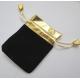 10 Jewelry Pouches - Gold Top Black Velvet Pouches Jewelry Bags