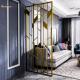 Golden Hairline Color Stainless Steel Screen Decoration Room Divider