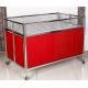 Foldable Moving Supermarket Promotion Table / Durable Metal Shelf Cart With Castors