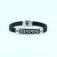 Factory Direct Stainless Steel High Quality Silicone Bracelet Bangle LBI67