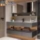 Kitchen Cabinet and Modern Wood Double Sink Bathroom Vanities with Waterproof Basin
