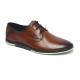 Brown Lace up Brush Finishing Mens Genuine Leather Casual Shoe