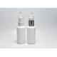 40ml boston round opal white glass bottles with treatment pump, glass serum packaging, medical skincare