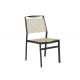 Net Cloth And Aluminum Outdoor Non Arm Dining Chairs For Garden Restaurant
