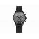 Stainless steel chronograph watch japan movt watch stainless steel black