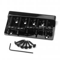 Premium Black Zinc Alloy Iron Bridge for 4-String Electric Bass Guitar