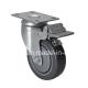 PU Wheel 4 130kg Plate Brake Ball Bearing Caster for Edl Medium Z5724-77