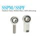 Stainless Steel Spherical Bearing Rod Ends , SSPM / SSPF Metric Ball Joint Rod