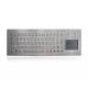 Explosion Proof 68 Keys Stainless Steel Keyboard With Ruggedized Touchpad