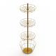 Toy Metal Baskets Display Rack Round Wire Shelves Spinner Floor Display Stand