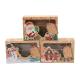250g Kraft Paper Christmas PVC Open Window Gift Candy Box 22*15*7cm