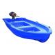 Double Deck 4 Meter PE Plastic Rowing Boat Capacity 1250KG
