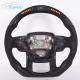 4KG Matte Black Leather Classic Land Rover Steering Wheel Carbon Fiber LED 0.35m