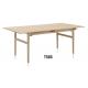 America style wooden rectangle 6 seater dining table furniture