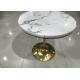 80cm Marble Top Metal Base Coffee Table