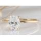 1.5ct Oval Cut Lab Grown Moissanite Ring 14K Gold Material 0.7×0.9cm size